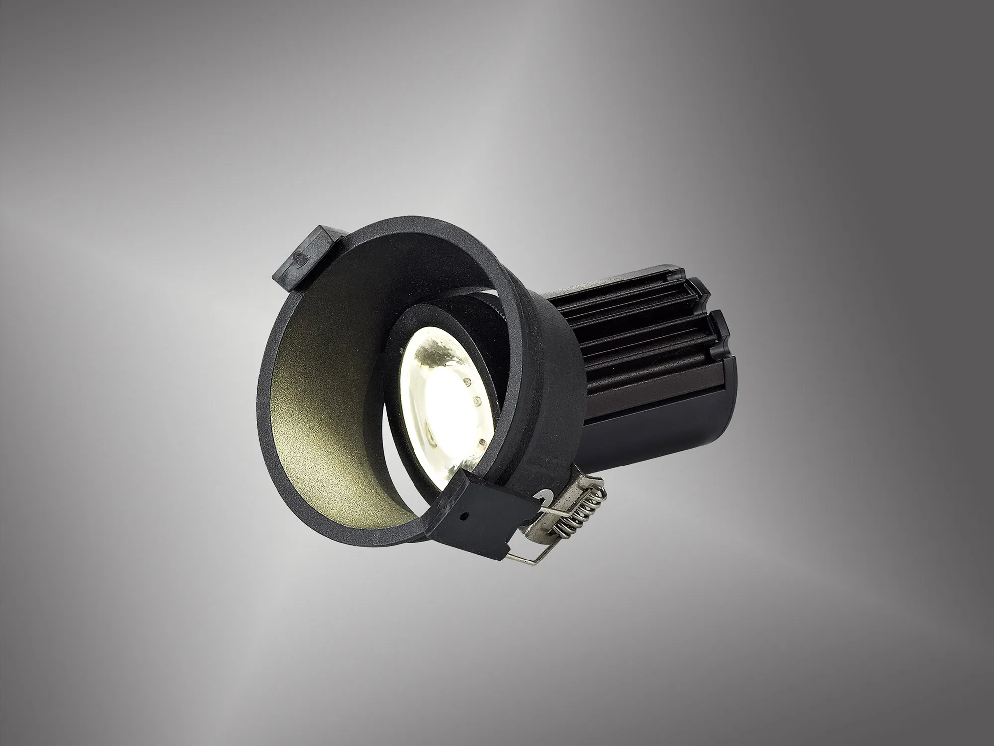 Bania A 10 Tridonic Powered 10W 2700K 760lm 36° CRI>90 LED Engine Black Adjustable Recessed Spotlight; IP20 DM200930  Dlux Bania A 10